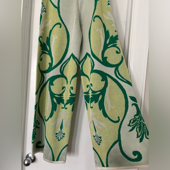 Zara Jacquard Knit Pants in Green - Picture 4 of 4